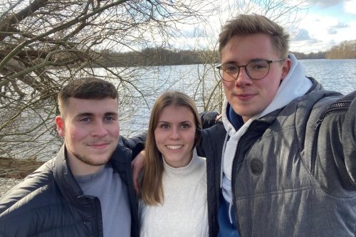 Foto der Redaktionsmitglieder Fabian, Enie und Leander